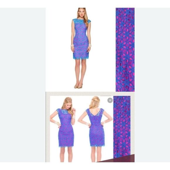 Lilly Pulitzer Selna Royce Summer Shift Dress, Size 2. Hot Pink and Royal Blue - Picture 10 of 10